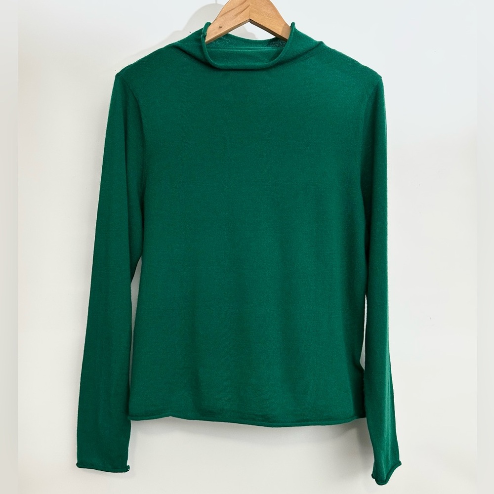 Nicole Miller Green Cowl Neck Sweater